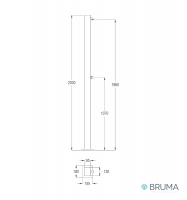 MEDIDAS COLUMNA DUCHA PARA EXTERIOR TEMPORIZADA BRUMA